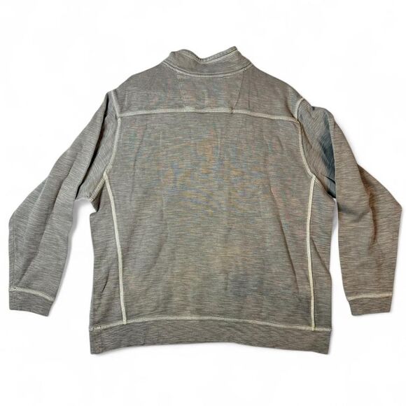 Tommy Bahama Men’s Quarter Zip Long Sleeve Gray XXL - Picture 4 of 5
